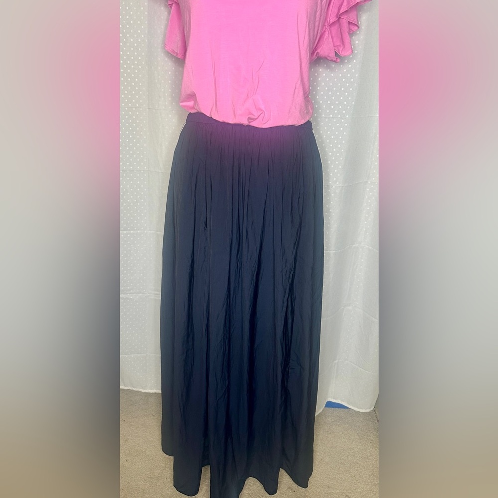 Tahari Blue Maxi Skirt Size L